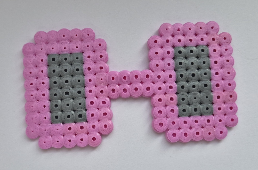 Original pink bead sunglasses with dark lenses